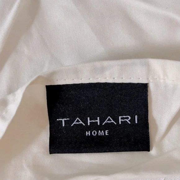 TAHARI King Size Pillow Shams - Velvet Neutral Chinoiserie Paisley Damask - Picture 12 of 13